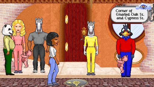 Avatars gathered in a WorldsAway room